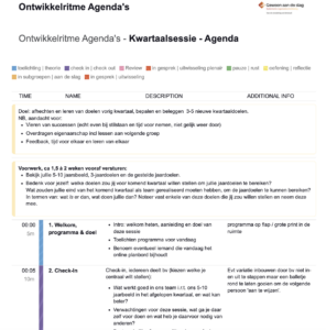 Kwartaalsessie agenda uitgebreid