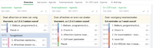 Ontwikkelritme alle agendas