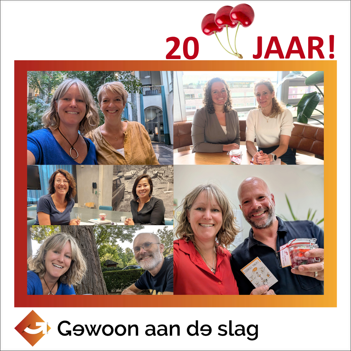 Collage uitdelen - Polaroid 20 jaar GADS