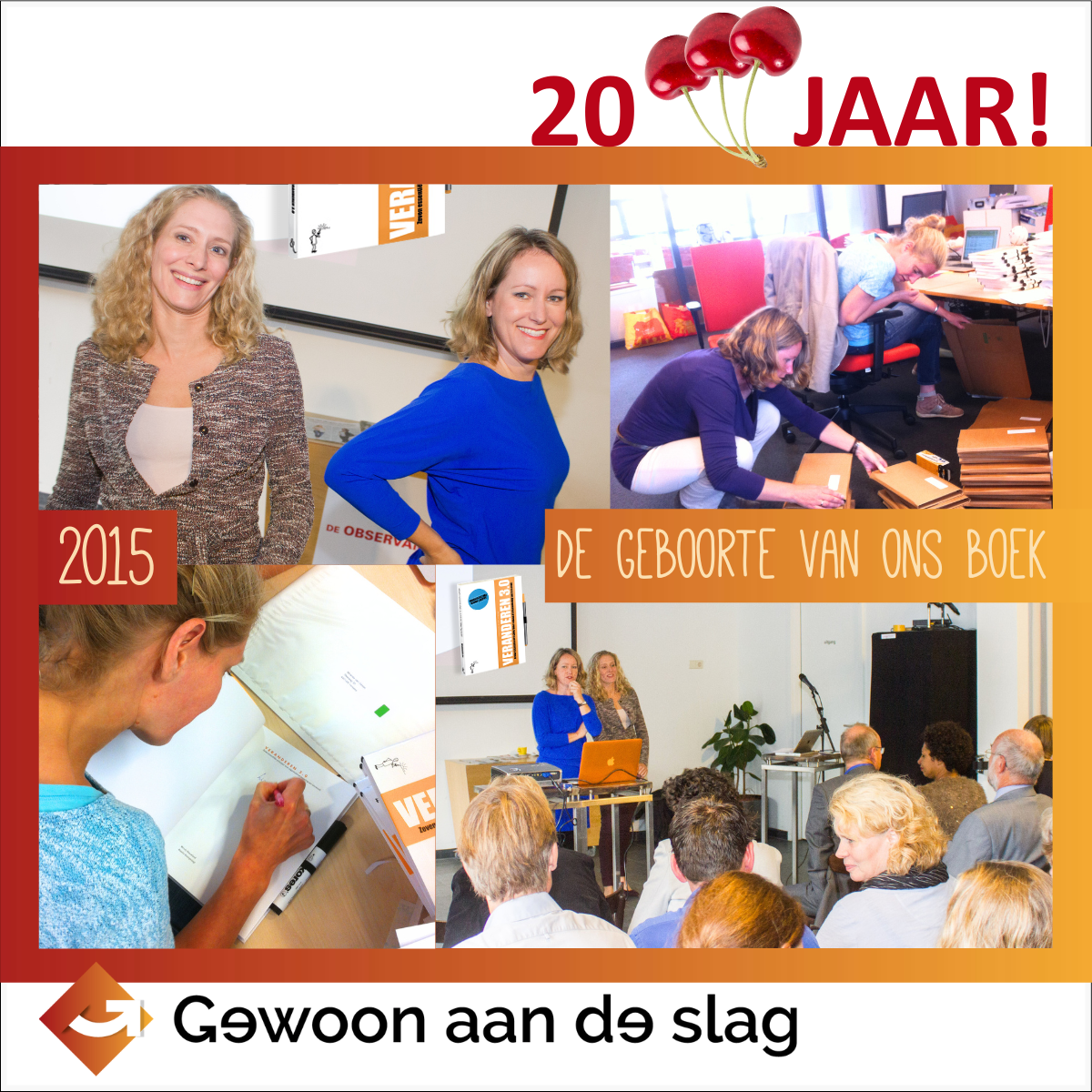 Geboorte boek fotocollage boekpresentatie 2015